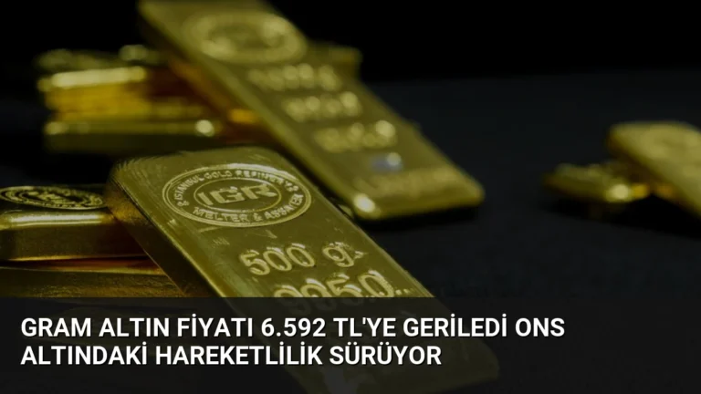Gram Altın Fiyatı 6.592 TL’ye Geriledi Ons Altındaki Hareketlilik Sürüyor