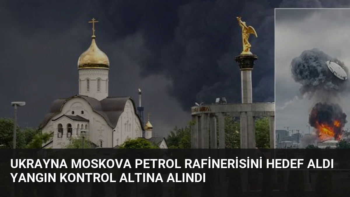 Ukrayna Moskova Petrol Rafinerisini Hedef Aldı Yangın Kontrol Altına Alındı
