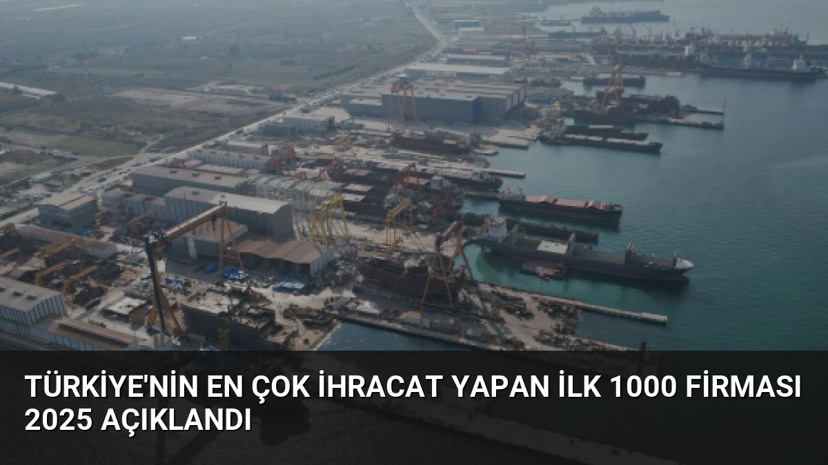Türkiye’nin En Çok İhracat Yapan İlk 1000 Firması 2025 Açıklandı