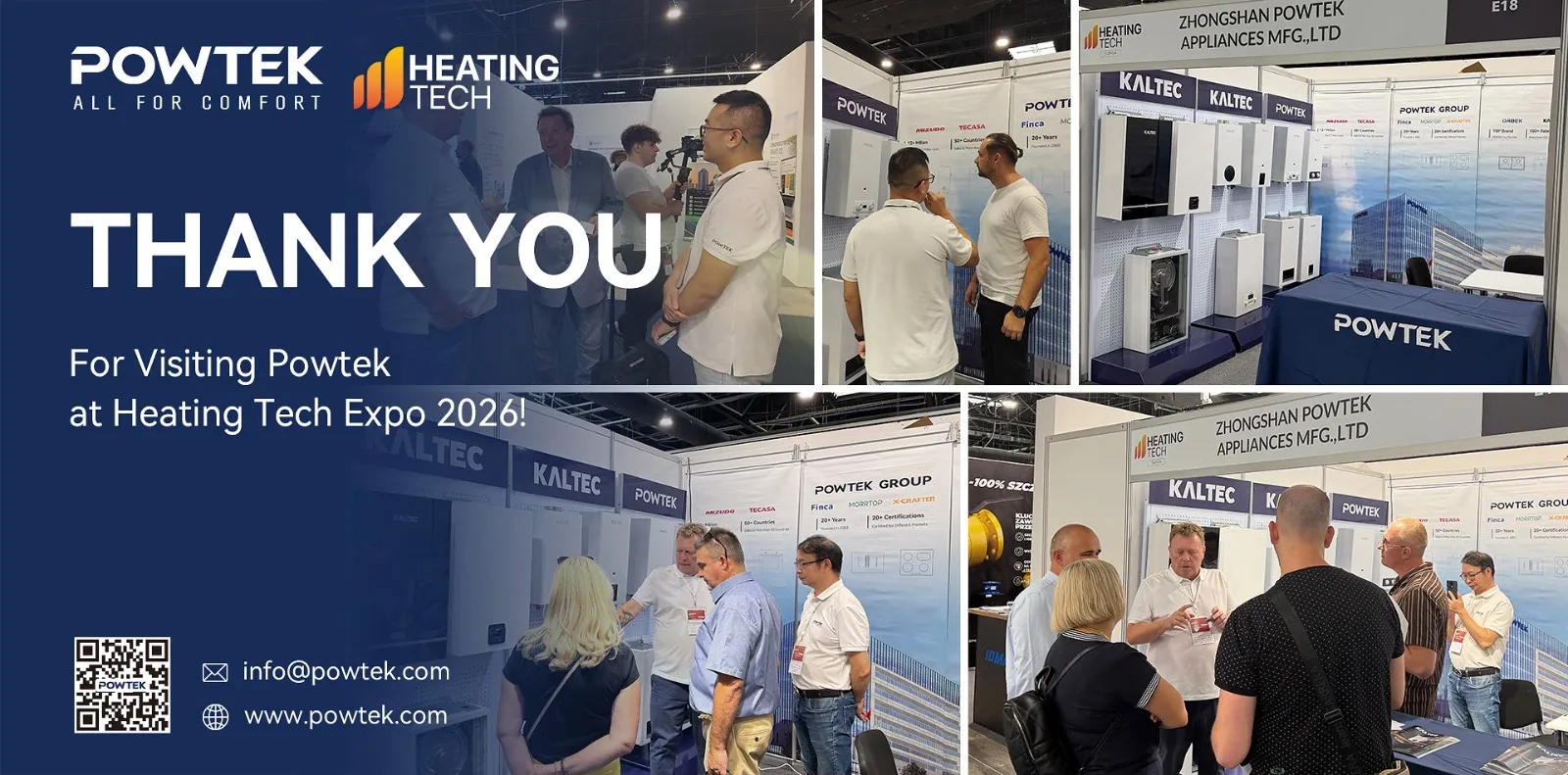 POWTEK Group, Heating Tech Expo 2026 ve Zuchex 2026 Fuarlarında Çok Markalı Üretim Gücünü Sergiliyor