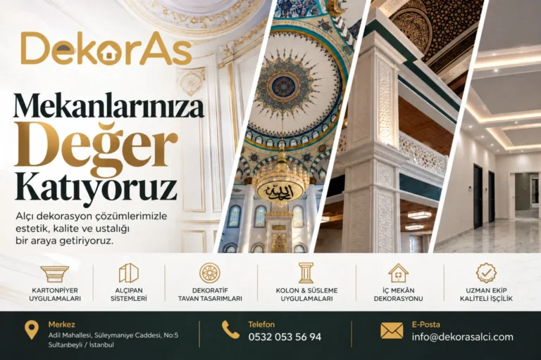 Dekoras Alçı, Profesyonel Alçı ve Dekorasyon Uygulamalarıyla Yaşam Alanlarına Değer Katıyor